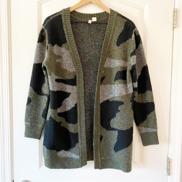 ANTHROPOLOGIE Moth Camouflage Open Front Knit Cardigan - Picture 4 of 12
